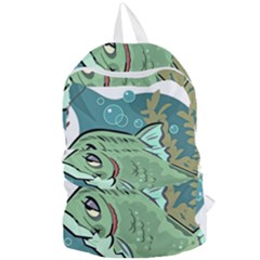 Fish Hook Worm Bait Water Hobby Foldable Lightweight Backpack by Sarkoni