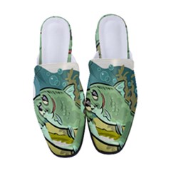 Fish Hook Worm Bait Water Hobby Women s Classic Backless Heels by Sarkoni