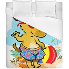 Beach Chihuahua Dog Pet Animal Duvet Cover (california King Size) by Sarkoni