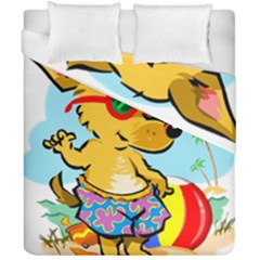 Beach Chihuahua Dog Pet Animal Duvet Cover Double Side (california King Size) by Sarkoni