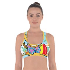 Beach Chihuahua Dog Pet Animal Cross Back Sports Bra by Sarkoni