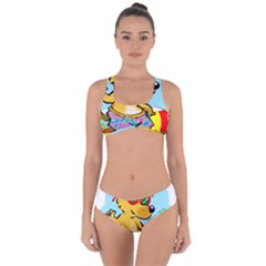 Beach Chihuahua Dog Pet Animal Criss Cross Bikini Set