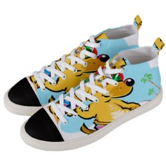 Beach Chihuahua Dog Pet Animal Men s Mid-top Canvas Sneakers by Sarkoni