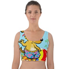 Beach Chihuahua Dog Pet Animal Velvet Crop Top by Sarkoni