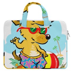 Beach Chihuahua Dog Pet Animal Macbook Pro 16  Double Pocket Laptop Bag  by Sarkoni