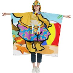 Beach Chihuahua Dog Pet Animal Women s Hooded Rain Ponchos by Sarkoni