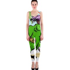 Parrot Hat Cartoon Captain One Piece Catsuit by Sarkoni