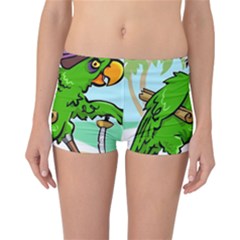 Parrot Hat Cartoon Captain Reversible Boyleg Bikini Bottoms by Sarkoni