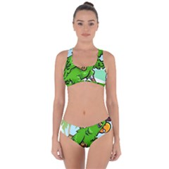 Parrot Hat Cartoon Captain Criss Cross Bikini Set by Sarkoni