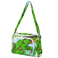 Parrot Hat Cartoon Captain Front Pocket Crossbody Bag by Sarkoni