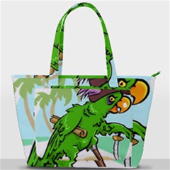 Parrot Hat Cartoon Captain Back Pocket Shoulder Bag  by Sarkoni