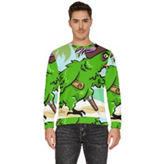 Parrot Hat Cartoon Captain Men s Fleece Sweatshirt by Sarkoni