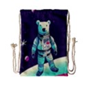 Bear Astronaut Futuristic Drawstring Bag (Small) View2