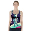 Bear Astronaut Futuristic Racer Back Sports Top View1