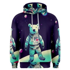 Bear Astronaut Futuristic Men s Overhead Hoodie