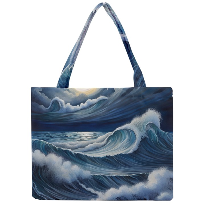 Waves Storm Sea Mini Tote Bag