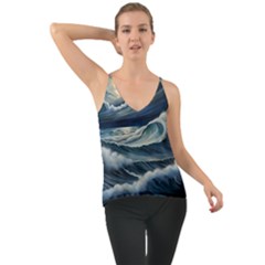 Waves Storm Sea Chiffon Cami by Bedest