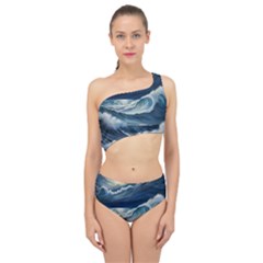 Waves Storm Sea Spliced Up Two Piece Swimsuit