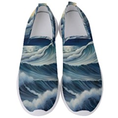 Waves Storm Sea Men s Slip On Sneakers by Bedest