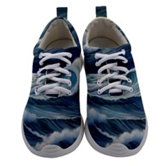 Waves Storm Sea Women Athletic Shoes by Bedest