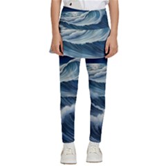 Waves Storm Sea Kids  Skirted Pants by Bedest