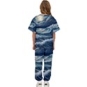 Waves Storm Sea Kids  T-Shirt and Pants Sports Set View4