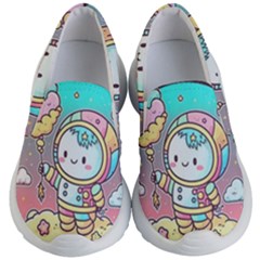 Boy Astronaut Cotton Candy Kids Lightweight Slip Ons by Bedest