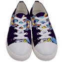 Cat Astronaut Space Retro Universe Men s Low Top Canvas Sneakers View1