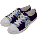 Cat Astronaut Space Retro Universe Men s Low Top Canvas Sneakers View2