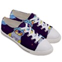 Cat Astronaut Space Retro Universe Men s Low Top Canvas Sneakers View3