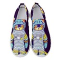 Cat Astronaut Space Retro Universe Women s Slip On Sneakers View1