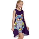 Cat Astronaut Space Retro Universe Kids  Frill Swing Dress View3