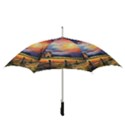 Rural Farm Fence Pathway Sunset Straight Umbrellas View3