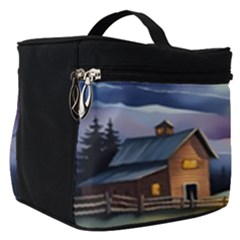 Rural Farm Fence Pathway Sunset Make Up Travel Bag (Small)