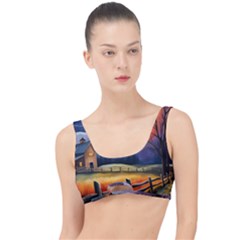 Rural Farm Fence Pathway Sunset The Little Details Bikini Top by Bedest