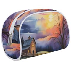 Rural Farm Fence Pathway Sunset Make Up Case (Medium)