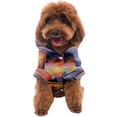 Rural Farm Fence Pathway Sunset Dog Coat