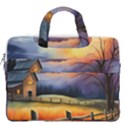 Rural Farm Fence Pathway Sunset MacBook Pro 13  Double Pocket Laptop Bag View2