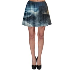 House Waves Storm Skater Skirt by Bedest