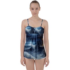 House Waves Storm Babydoll Tankini Top