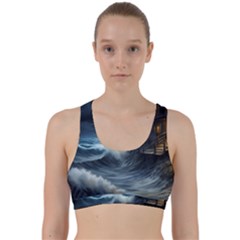 House Waves Storm Back Weave Sports Bra by Bedest