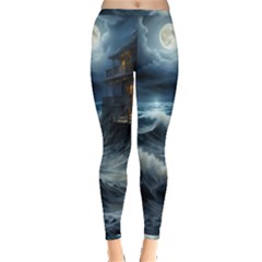 House Waves Storm Inside Out Leggings by Bedest