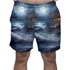 House Waves Storm Men s Shorts by Bedest