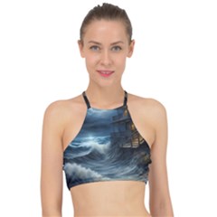 House Waves Storm Halter Bikini Top by Bedest