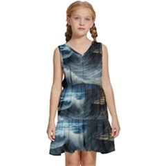 House Waves Storm Kids  Sleeveless Tiered Mini Dress