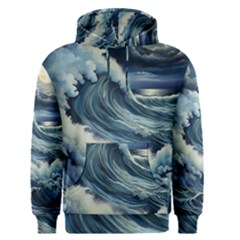 Waves Storm Sea Moon Landscape Men s Core Hoodie by Bedest