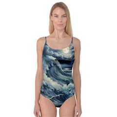 Waves Storm Sea Moon Landscape Camisole Leotard  by Bedest