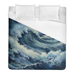 Waves Storm Sea Moon Landscape Duvet Cover (full/ Double Size) by Bedest