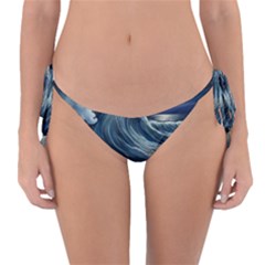 Waves Storm Sea Moon Landscape Reversible Bikini Bottoms by Bedest