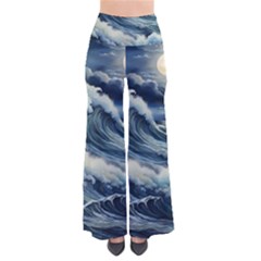 Waves Storm Sea Moon Landscape So Vintage Palazzo Pants by Bedest